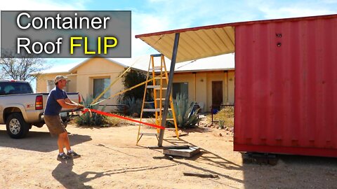 Shipping Container ROOF flip - converting to a MINI