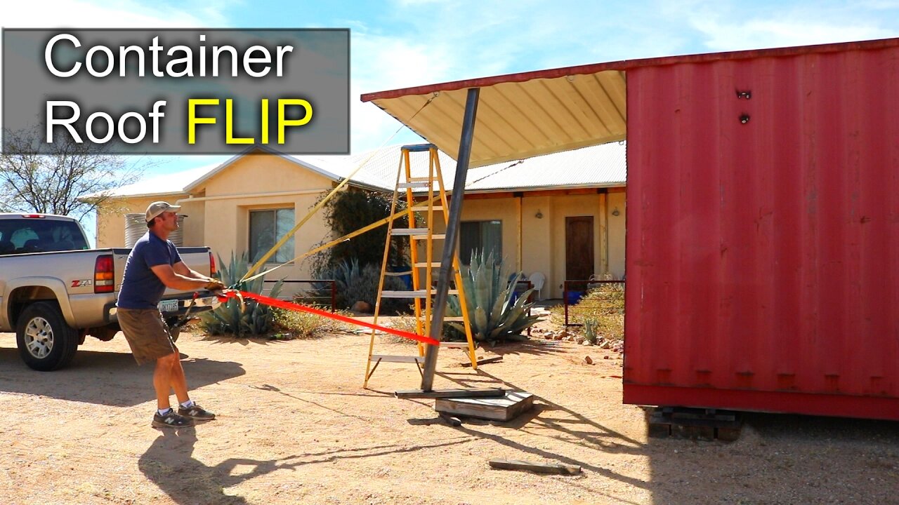Shipping Container ROOF flip - converting to a MINI
