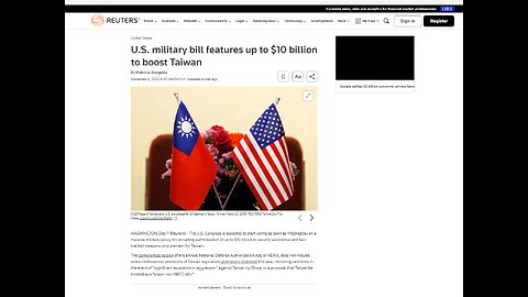 American Tax payers pay 10B to Taiwan to get closer to a war with China!