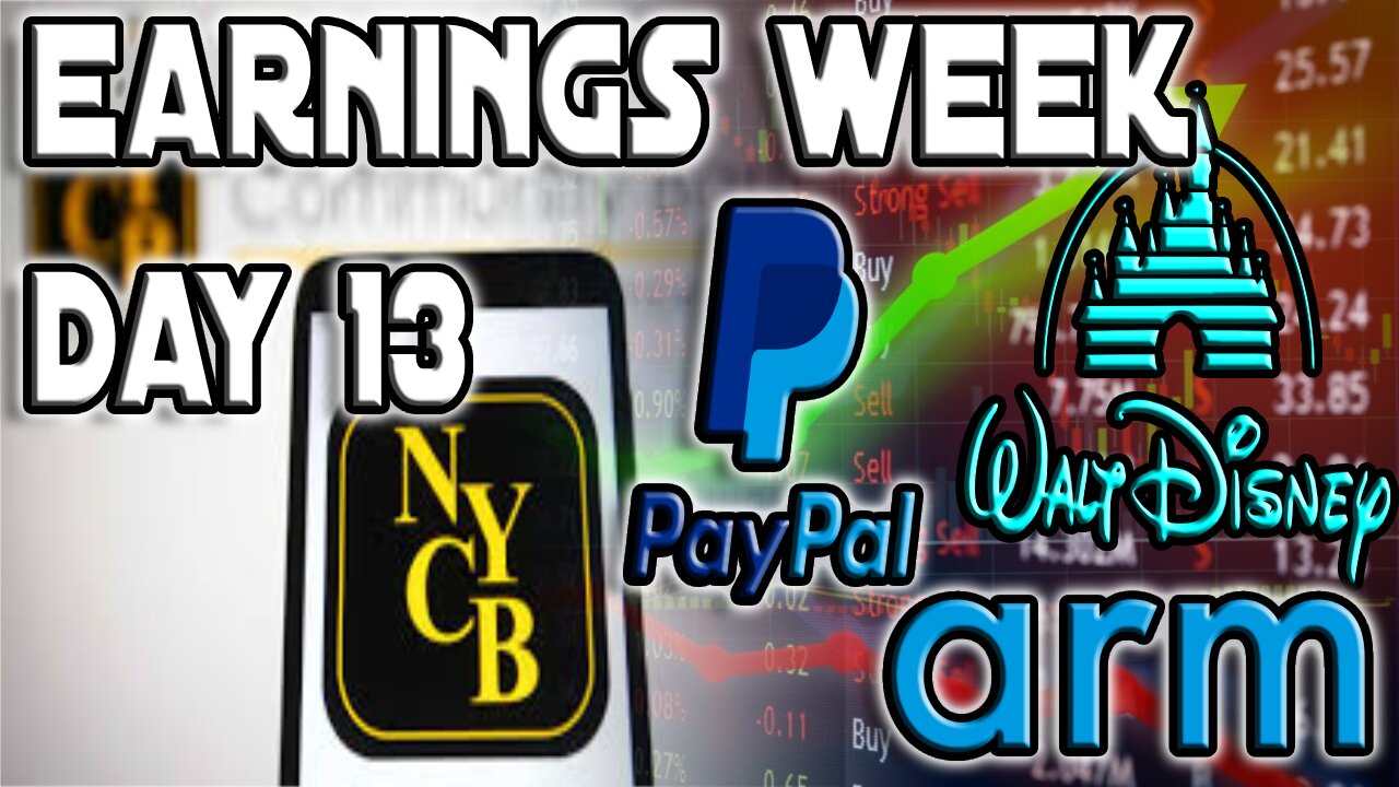 Will NY Community Bancorp $NYCB Crash Markets?| Earnings Day 13 |Q4, 2023 Earnings $PYPL, $DIS, $ARM