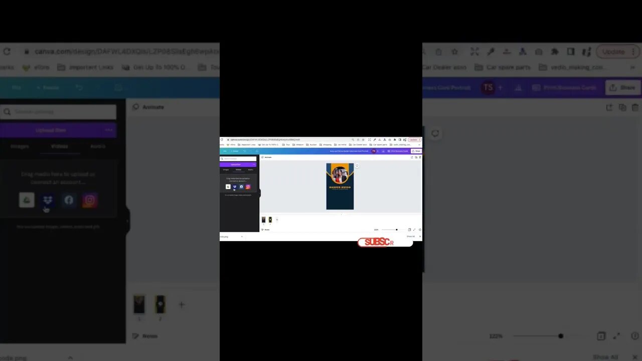 How To Create Digital Business Card on Canva!!