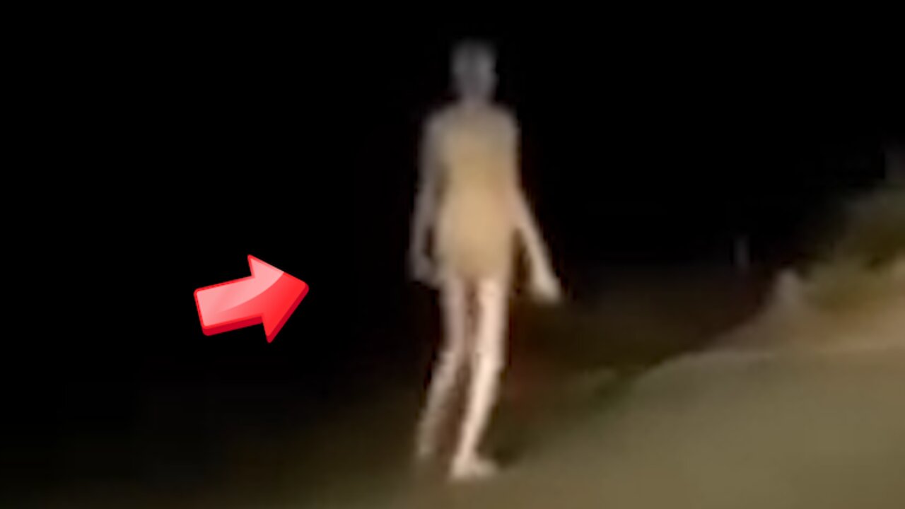 Witnessed a person who looked like a Gray man walking on the road [space]