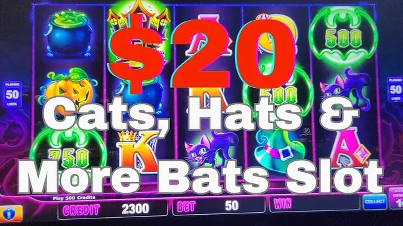 Playing $20 on Cats Hats and More Bats Slot at Silverton Casino - Las Vegas