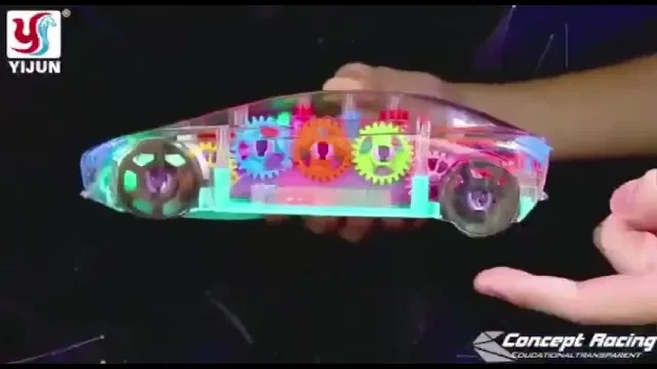 Educational Transparent Car with Flash Lights (Mix/Random color)