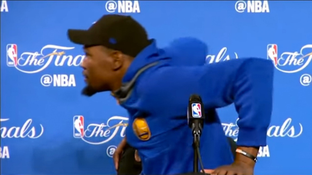 Kevin Durant RUNS Off Stage After Being Scared by Air Conditioner During Press Conference