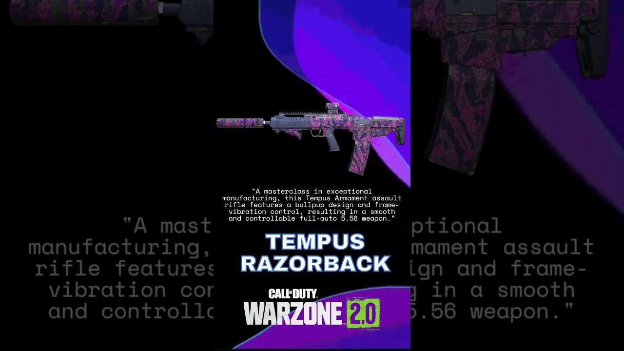 BEST Tempus Razorback Loadout in Warzone 2 😲 #shorts