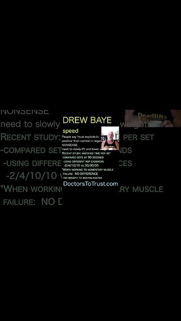 Drew Baye. People say 'must explode in positive't hen control in negative....NONSENSE