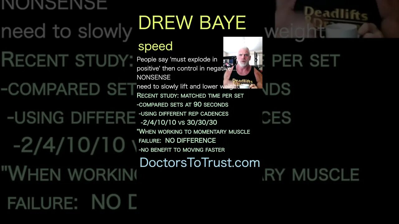 Drew Baye. People say 'must explode in positive't hen control in negative....NONSENSE