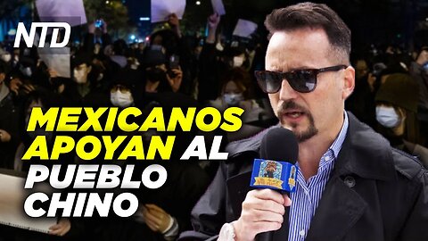Activistas mexicanos muestran apoyo a las protestas del pueblo chino