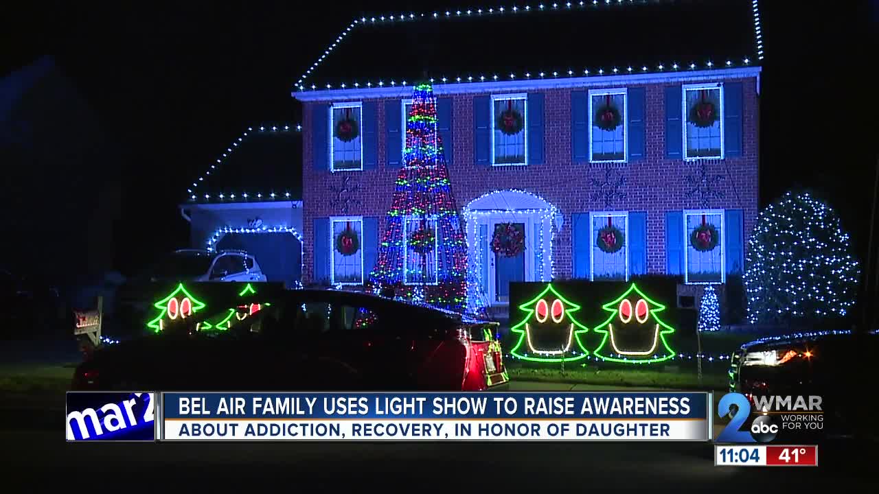 Family uses light show to raise awareness about addiction