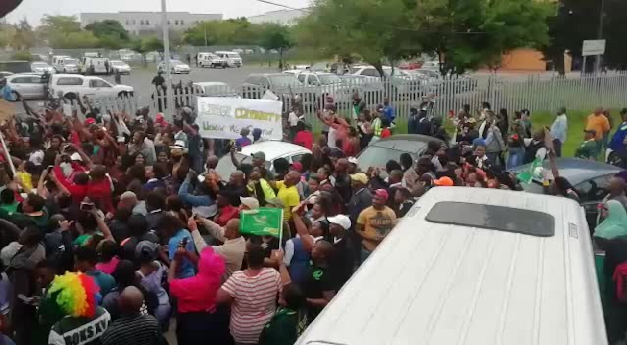 UPDATE 1 - Springboks' victory tour bus arrives in Langa Township, Cape Town (ocZ)