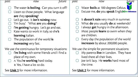 003 - ENGLISH GRAMMAR IN USE by Raymond Murphy - Present continuous and present simple 1 - UNIT 3