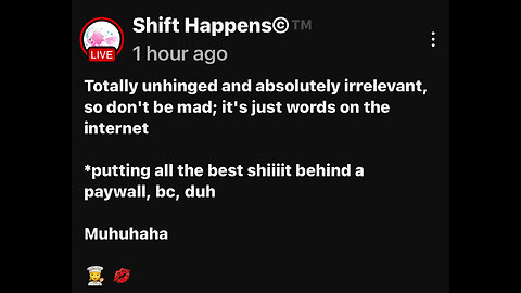 SHIFT HAPPENS: EVERYTHING IS FINE 8/20/24