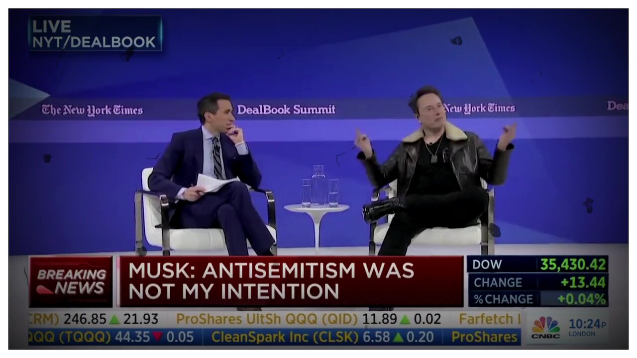 On Live TV, Elon Musk tells Disney CEO Bob Iger "Go F Yourself" after company removes ads from X