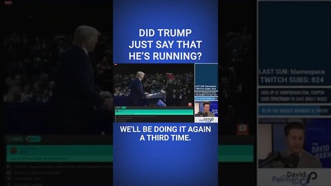 Trump (I Guess?) Says He's (Sorta?) Running in 2024 #shorts