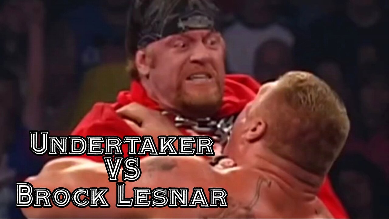 Undertaker VS Brock Lesnar brawl