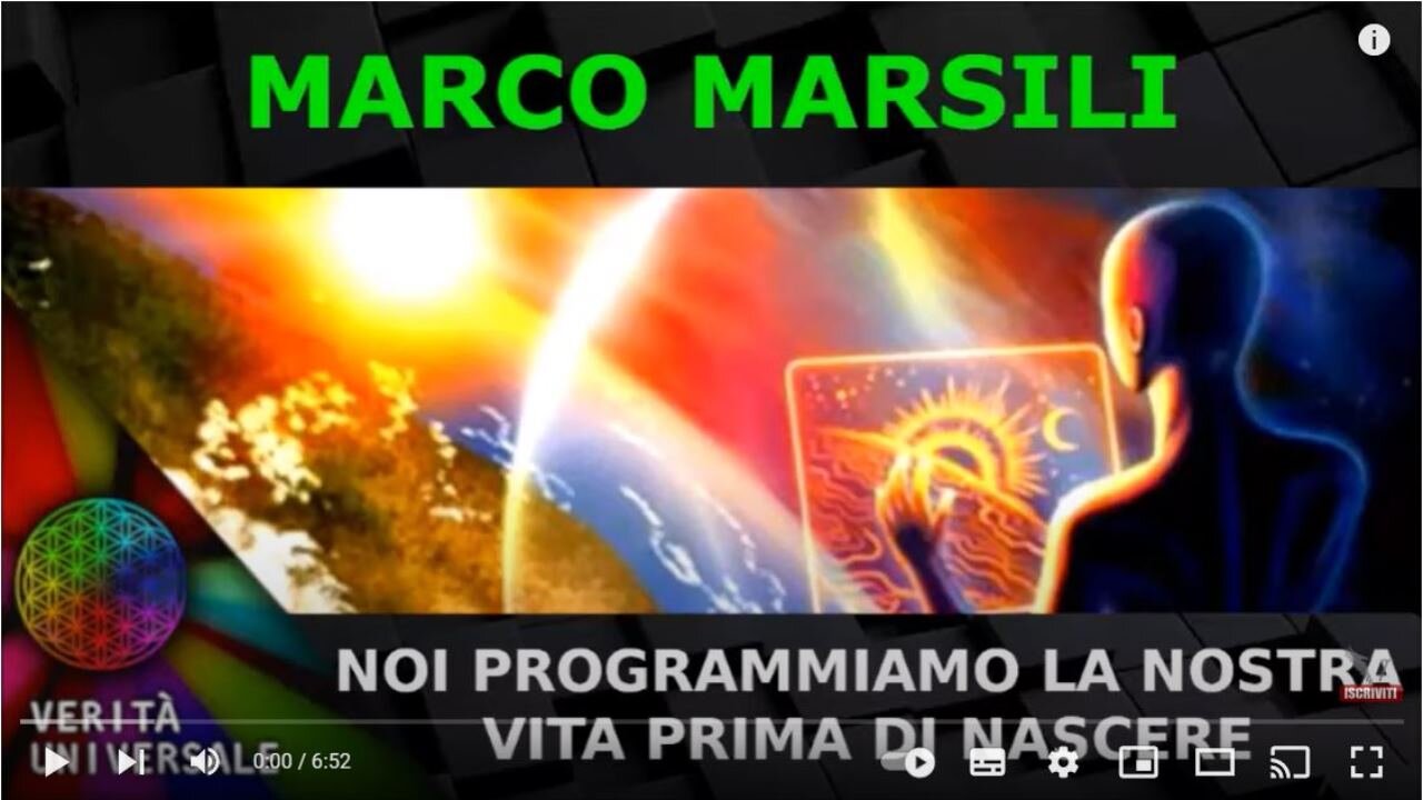 Marco Marsili - Noi programmiamo la nostra vita prima di nascere