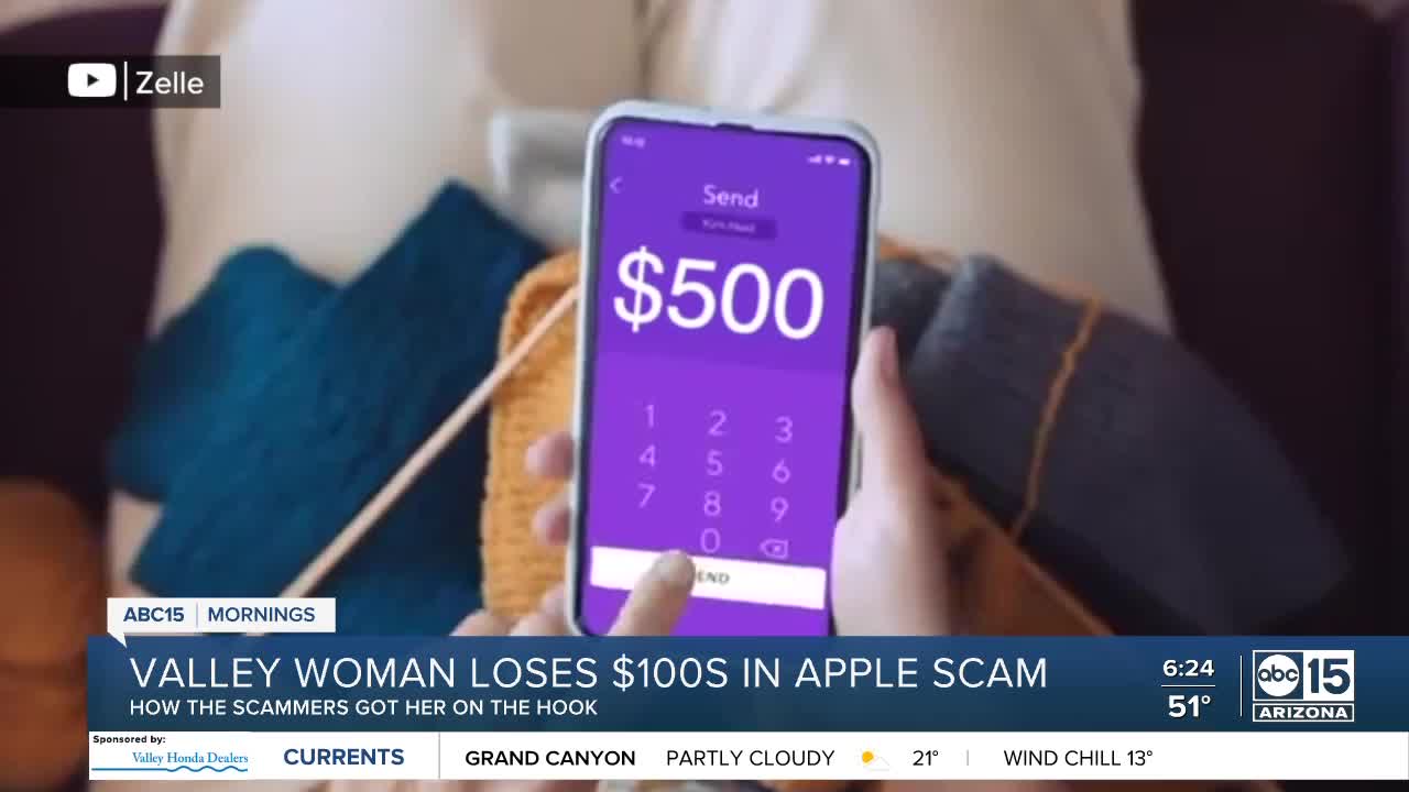 Valley woman loses hundreds in Apple Support scam