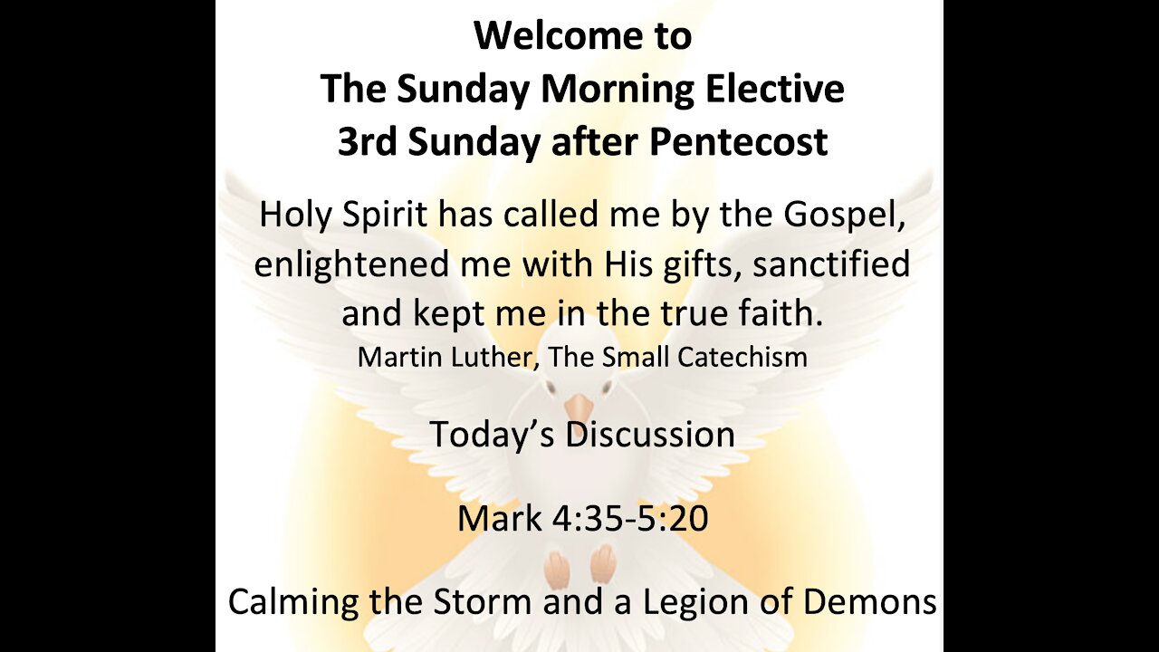 21-06-13 Sunday Elective - Mark 4:35-41