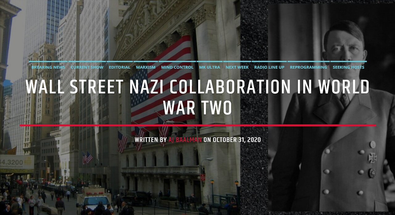 WALL STREET NAZI COLLABORATION IN WORLD WAR TWO