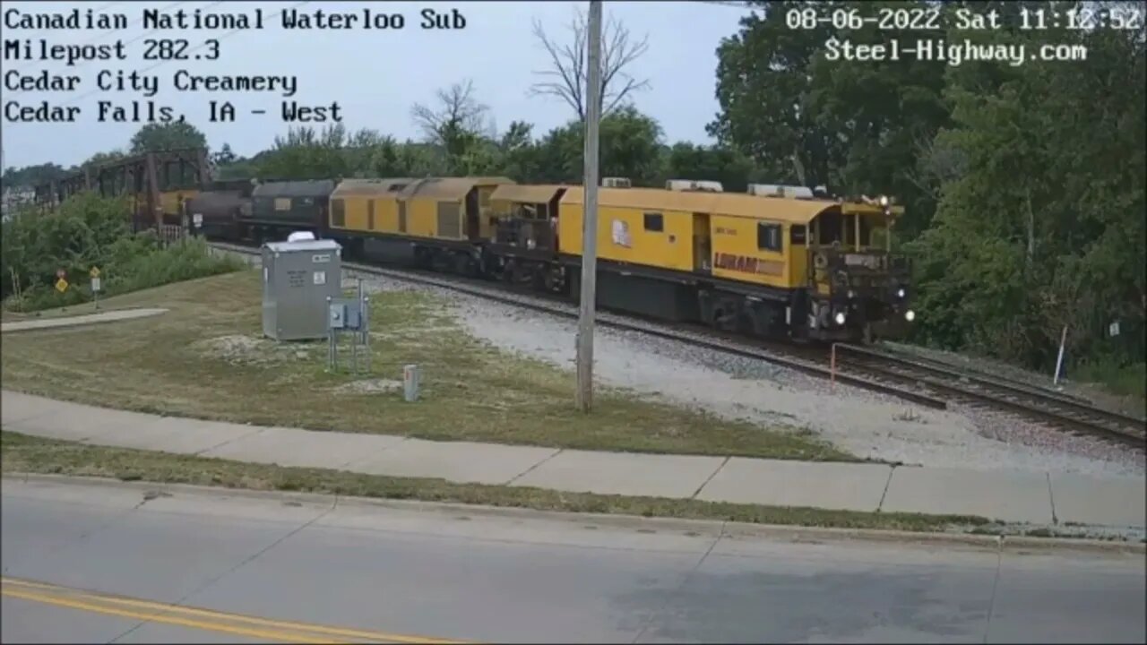 EB Loram Rail Grinder at Mills Tower in Iowa Falls & Cedar Falls,IA on August 6, 2022 #steelhighway