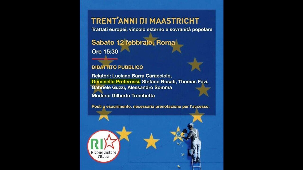 Dibattito pubblico: TRENT'ANNI DI MAASTRICHT - Intervento di Geminello Preterossi.