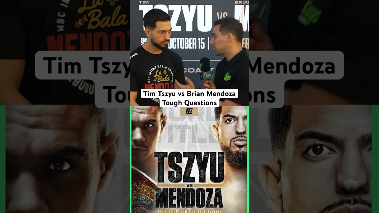 Tim Tszyu vs Brian Mendoza | Tough Questions #boxing #timtszyu