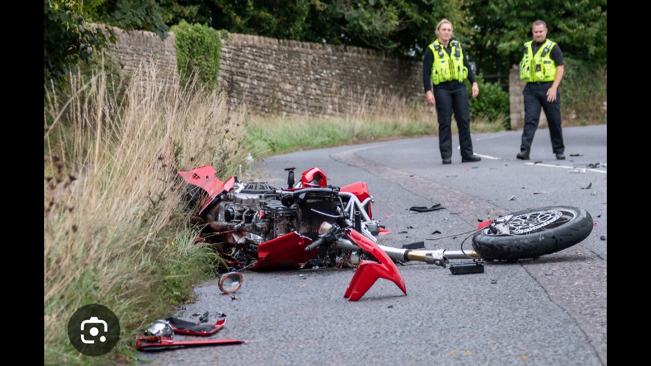 Heart-Stopping Moment: High-Speed Biker Hits Camera!