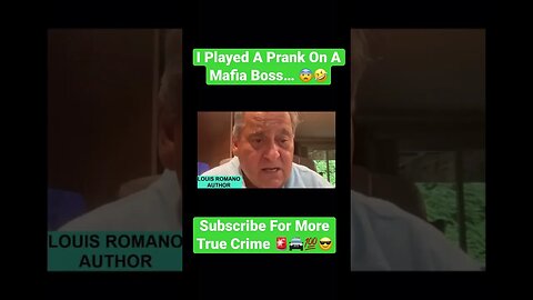 I Played A Prank On Mafia Boss Carmine Tramunti 🤣 Louis Romano #mafia #godfather #truecrime #crime