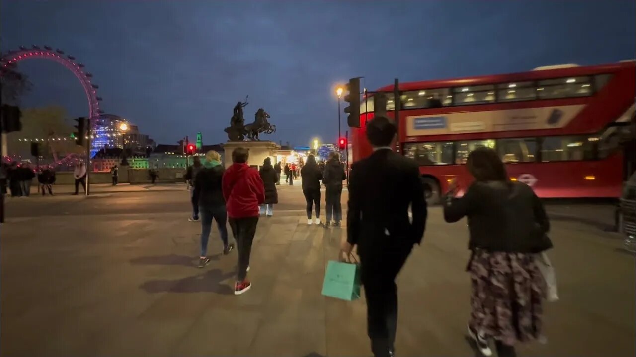 4K 60fps London Evening Walk - Walking Tour 2023