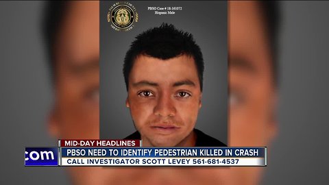 PBSO needs help identifying pedestrian killed in crash