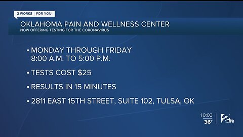 Oklahoma Pain and Wellness Center Offering COVID-19 Testing