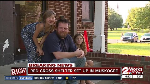 Red Cross shelter set up at Bacone College in Muskogee