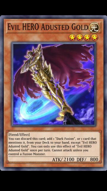 Yu-Gi-Oh! Evil HERO Adusted Gold