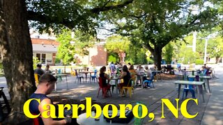 Carrboro, NC, Town Center Walk & Talk - Vlogging America - Virtual Walks