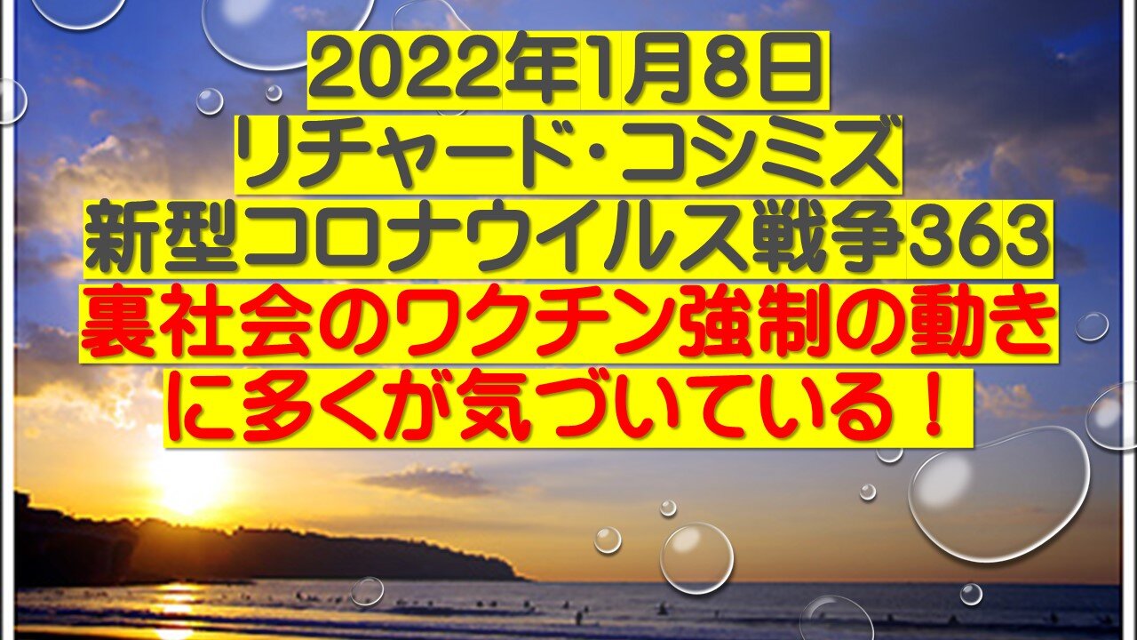 2022年1月８日 リチャード・コシミズ 新型コロナウイルス戦争36３