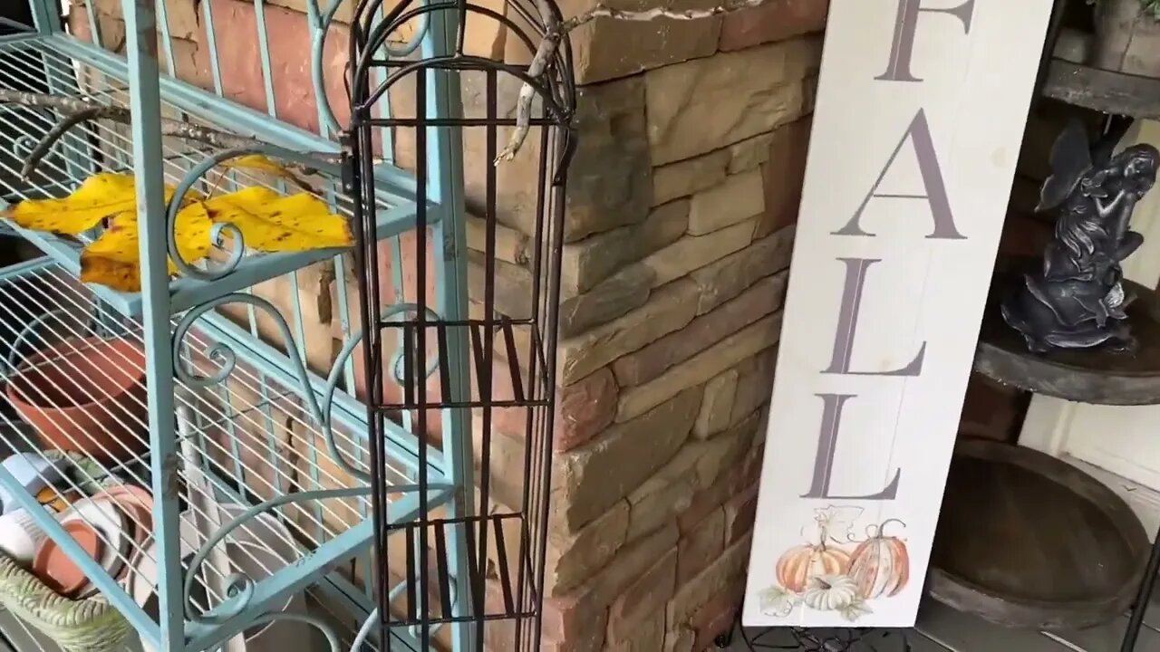 Decorating the front porch for autumn season