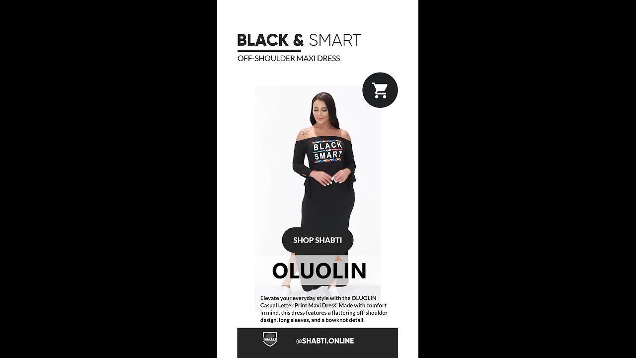 OLUOLIN Letter Print Off-Shoulder Long Sleeve Bowknot Sides Slit Loose Long T-Shirt Maxi Dress