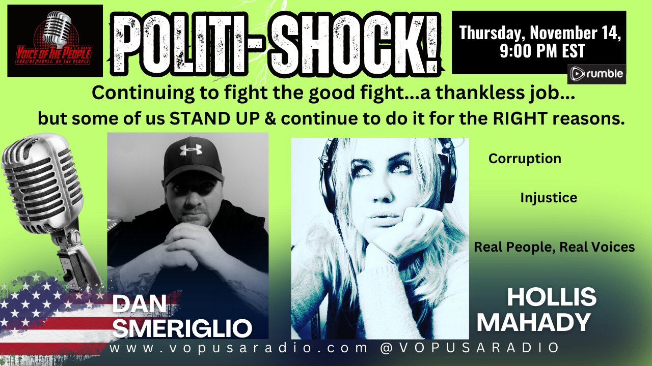 POLITI-SHOCK! ENOUGH IS ENOUGH!!! With Dan & Hollis Smeriglio