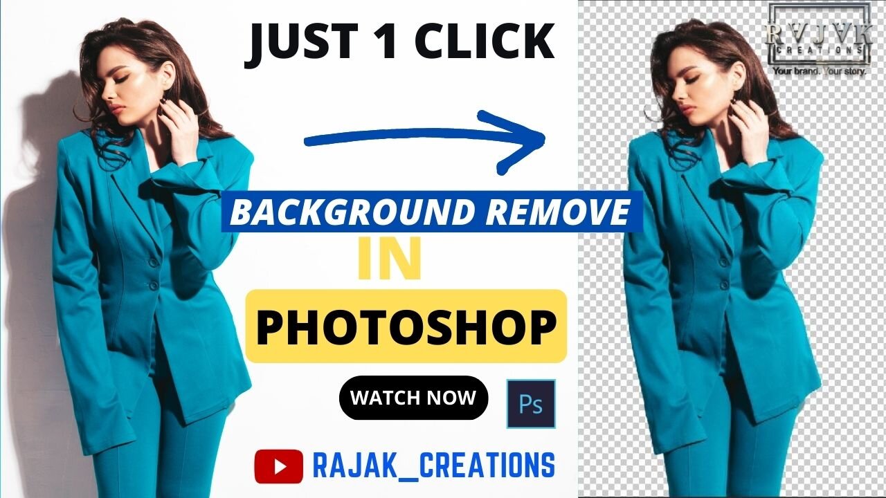 how to remove background in photoshop just one click