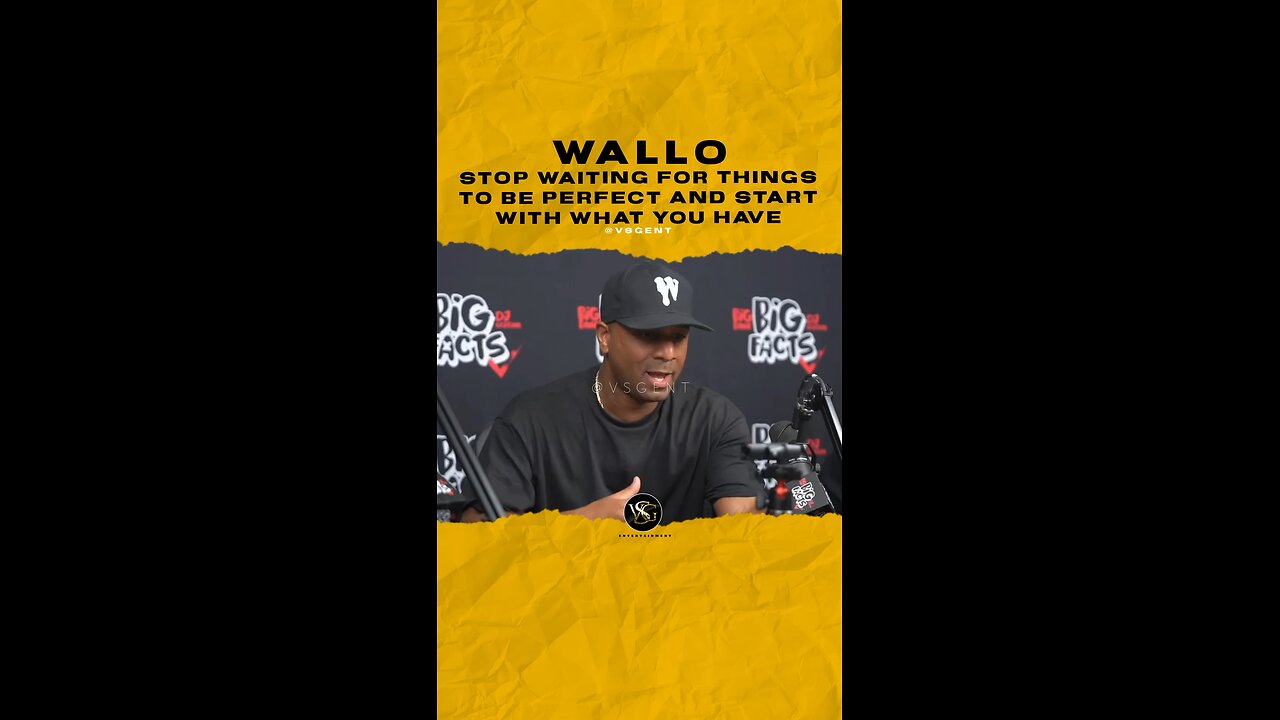 @wallo267 Stop waiting for things to be perfect and start with what you have
