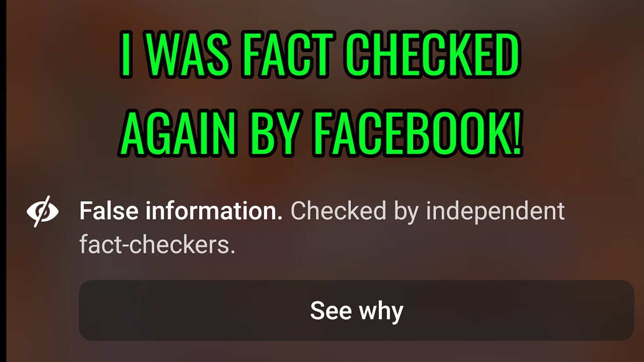 Facebook falsely fact checked me