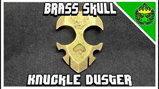 Skull Knuckle Duster--Melting Scrap Brass For Sand Casting!