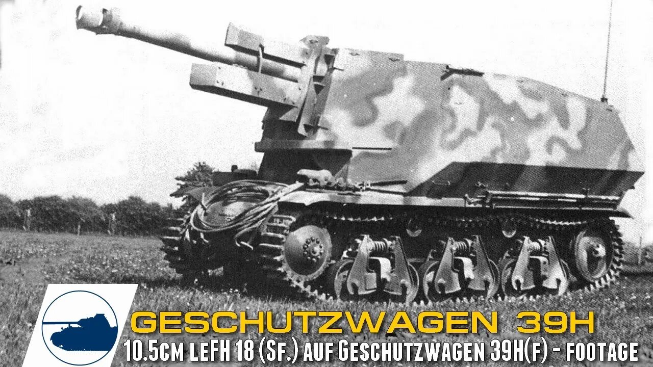 Rare Geschützwagen 39H - 10.5cm leFH 18 (Sf.) - footage.