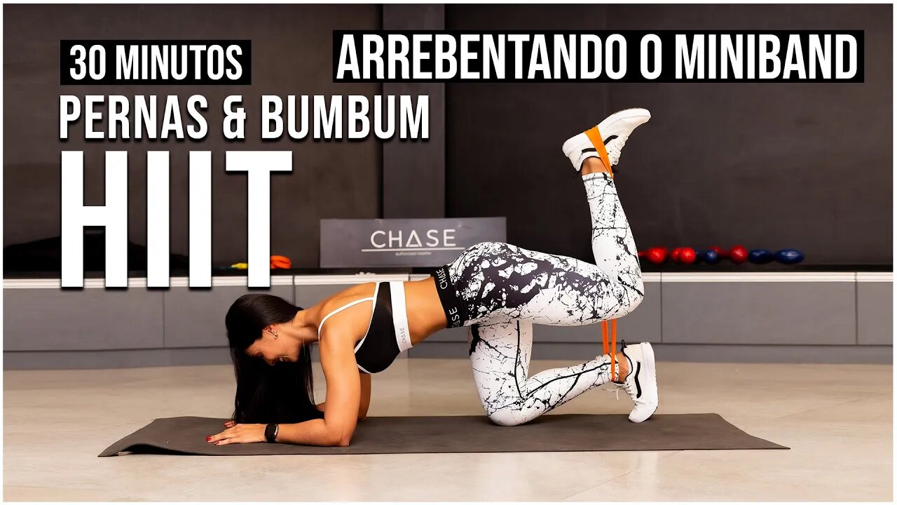 30 Min Pernas & BUMBUM Treino HIIT para Arrebentar o MINIBAND | Queime 500 Calorias | Em Casa