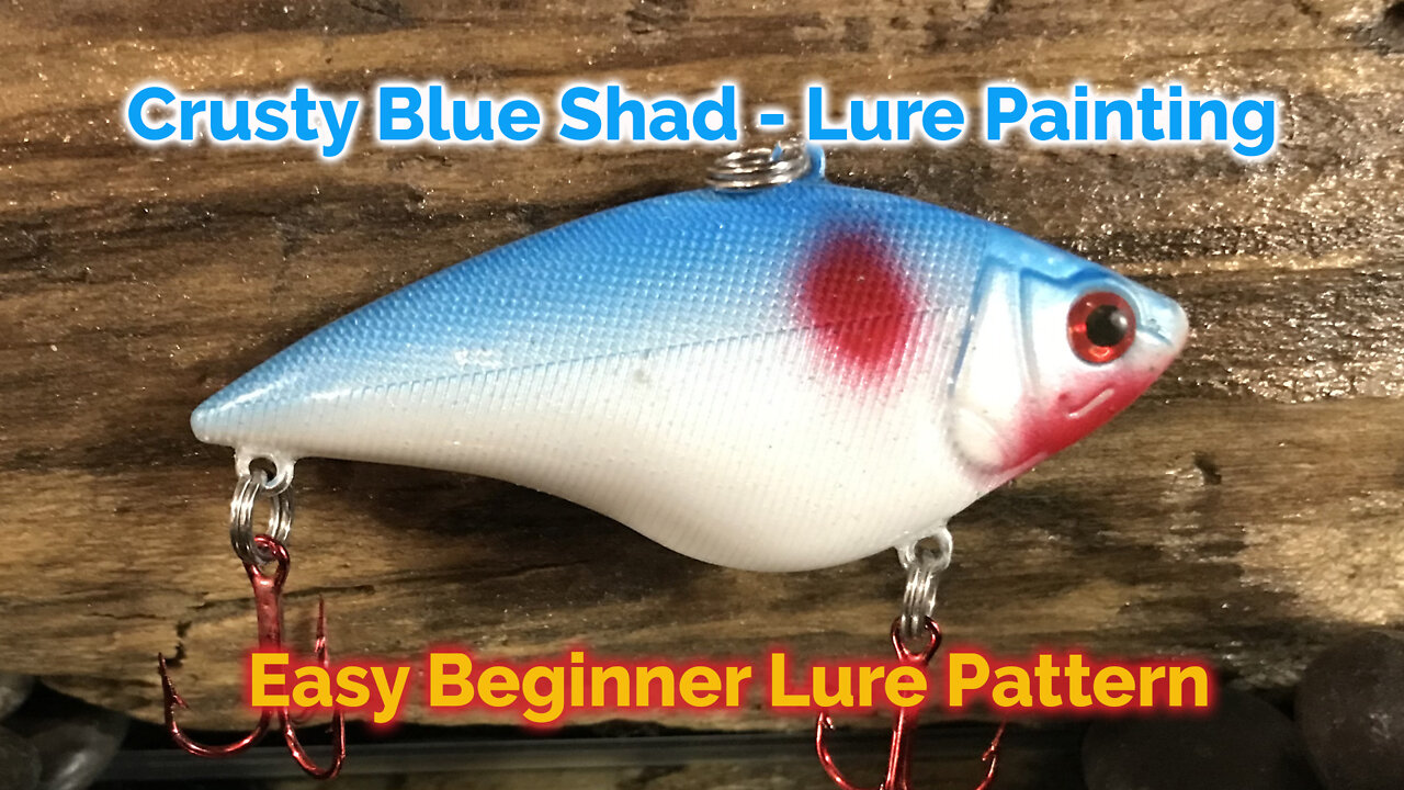 Crusty Blue Shad Lure Painting - Easy Beginner Lure Painting - CC002