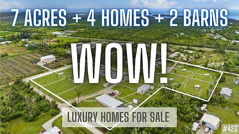 4 HOMES, 7 ACRES, 2 Barns, 13 HORSE STABLES | St. James City | Luxury Homes in Southwest Florida