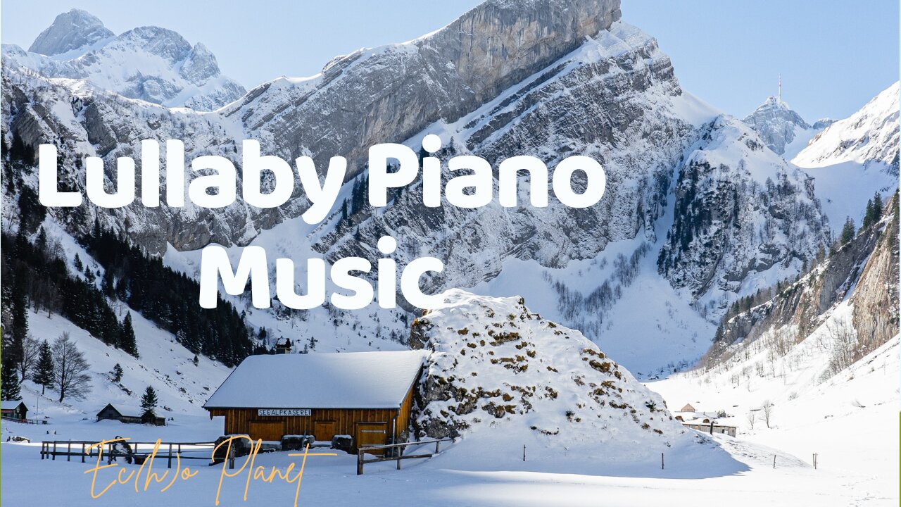 Experience Tranquility in a Winter Forest House with Lullaby Piano Music for Relaxation #lullaby 🎹🎶