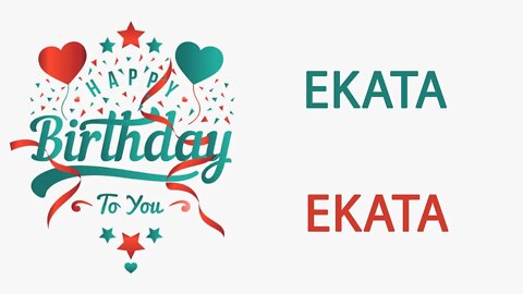 Happy Birthday to Ekata - Hindi Birthday Wish From Birthday Bash