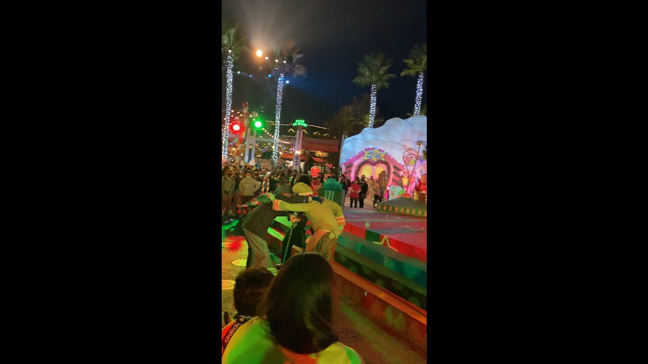 Grinchmas tree lighting ceremony at Universal Studios Hollywood